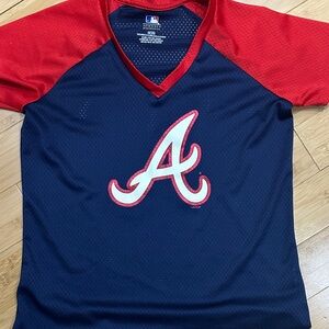 Kids Red and Blue Braves Shirt